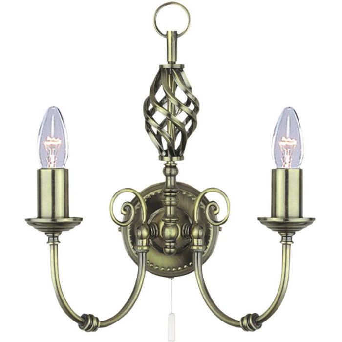 Searchlight Zanzibar 8392-2 bronzen wandlamp