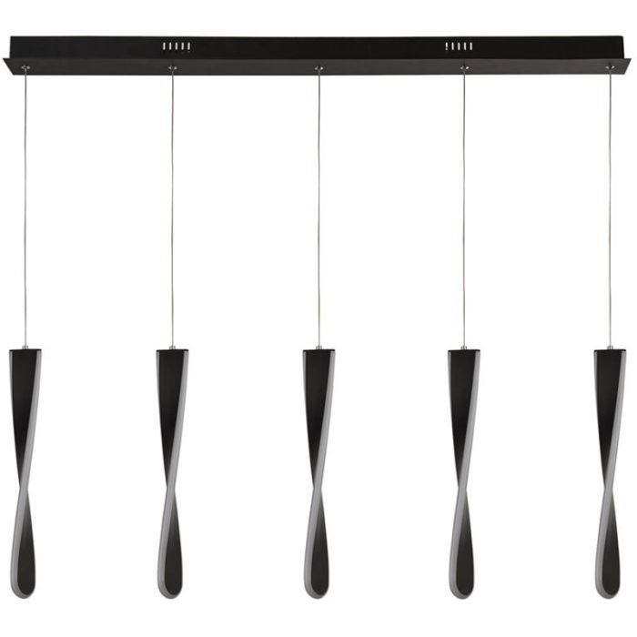 Searchlight Paddle 8675-5BK zwarte dimbare hanglamp