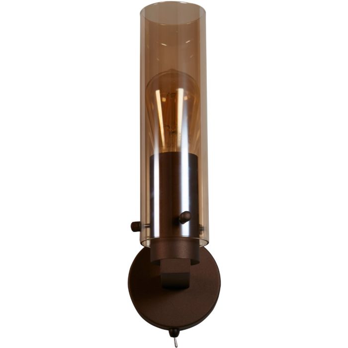 Searchlight Zweden 88920-1MO smalle wandlamp met amber glas