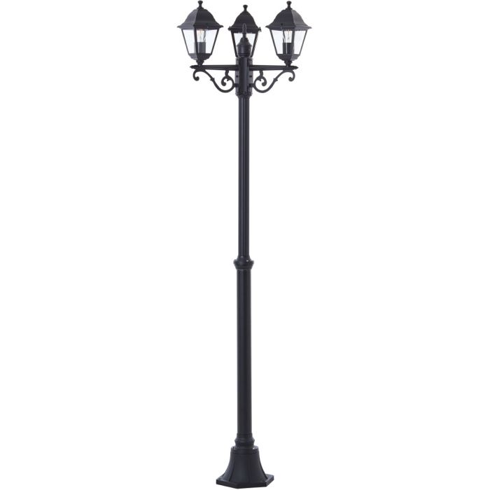 Brilliant Nissie 90995A06 mat zwarte lantaarnpaal
