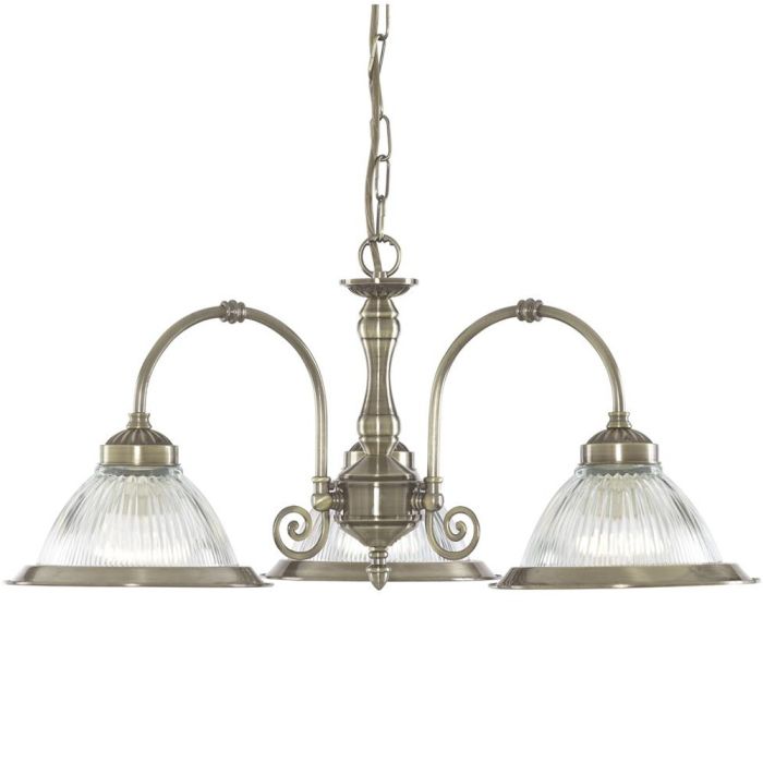 Searchlight American Diner 9343-3 bronskleurige kroonluchter