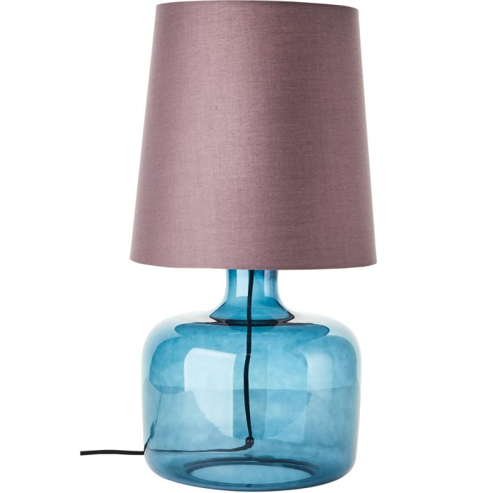 Brilliant Hydra 94583/03 donker blauwe glazen tafellamp