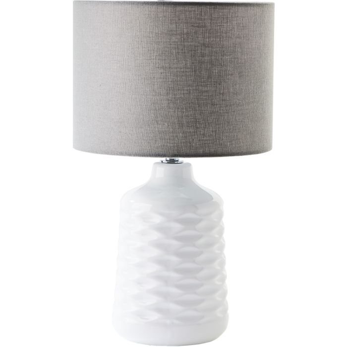 Brilliant Ilysa 94569/70 wit met grijze tafellamp