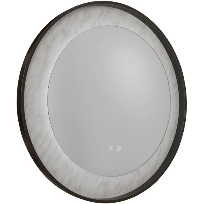 Searchlight Luxo 96060BK zwarte spiegel met marmereffect
