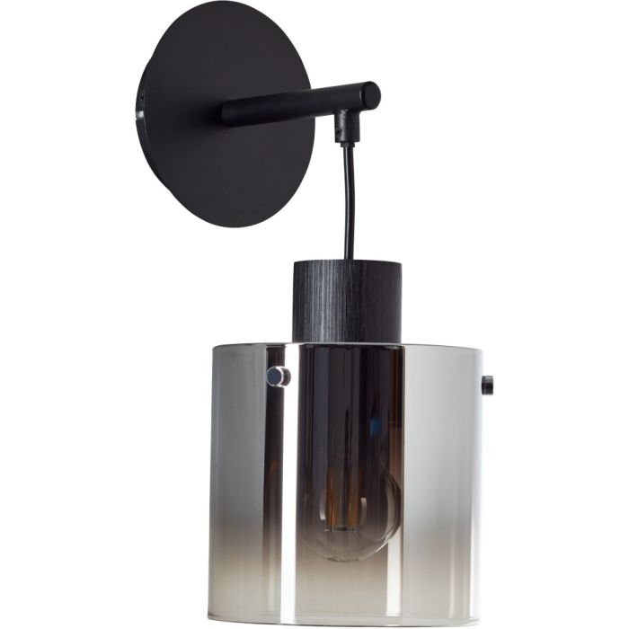 Wandlamp Simonis rookglas 34cm