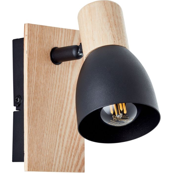 Brilliant Daintree 99710/76 zwart met houten spot