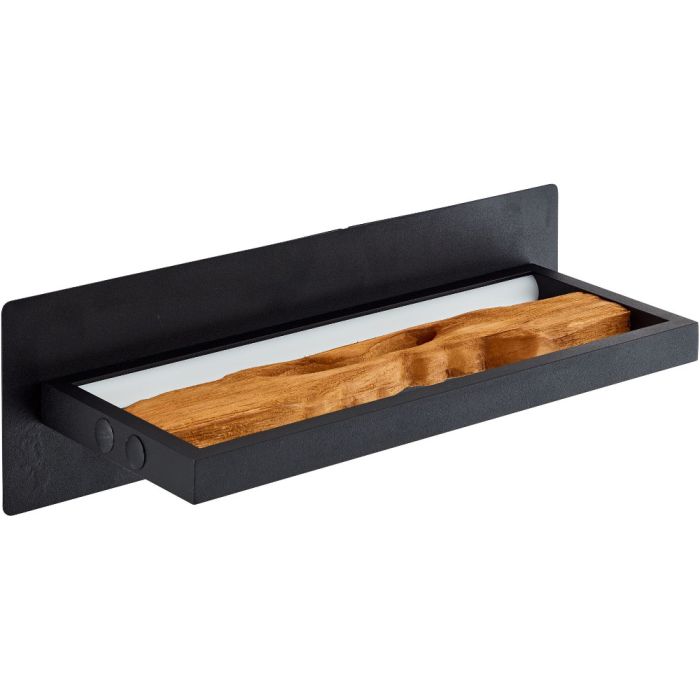 Brilliant Chaumont G99820/76 zwarte wandlamp met hout