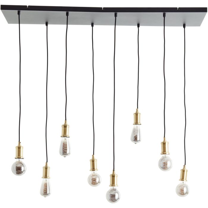 Brilliant Darcia 99815/06 zwart met messing hanglamp