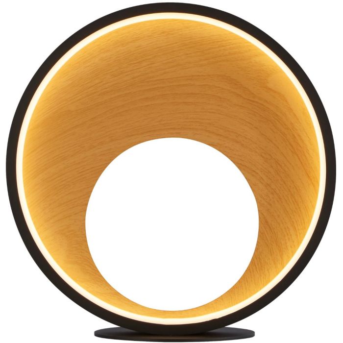 Searchlight Curio EU36301-1BK zwart met houten tafellamp
