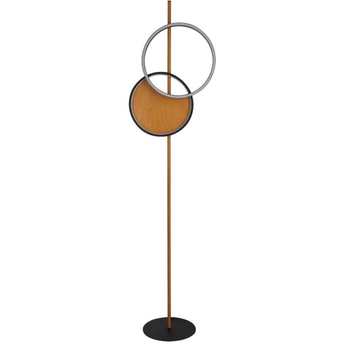 Searchlight Curio EU36302-1BK houten vloerlamp