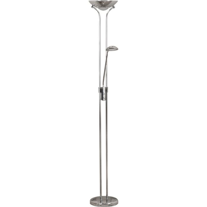 Searchlight Mother EU5430CC chromen uplighter met leeslamp