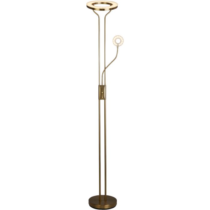 Searchlight OhOh EU55601SB messing uplighter met leeslamp