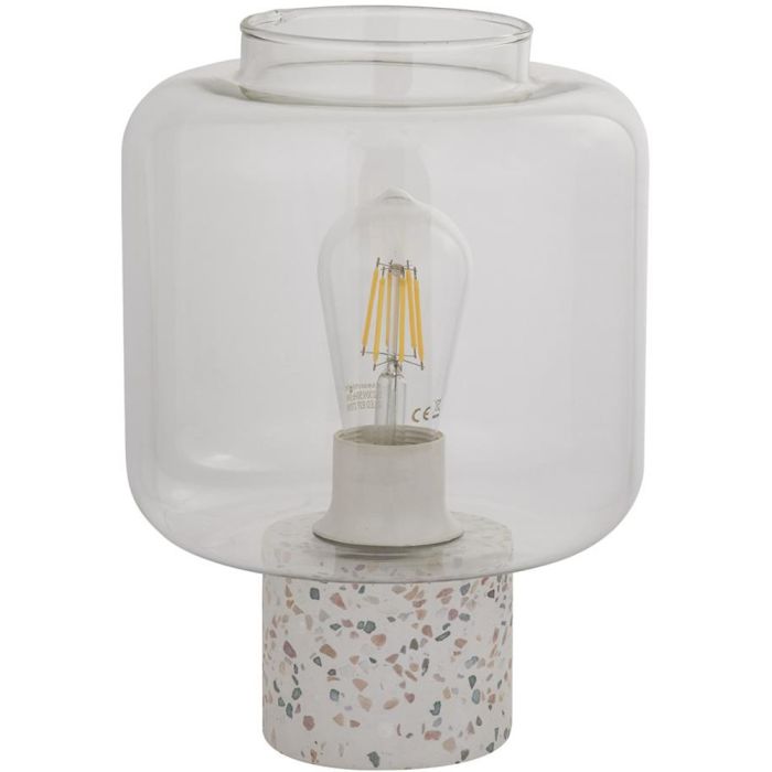 Searchlight Vessel EU60245 terrazzo tafellamp met helder glas