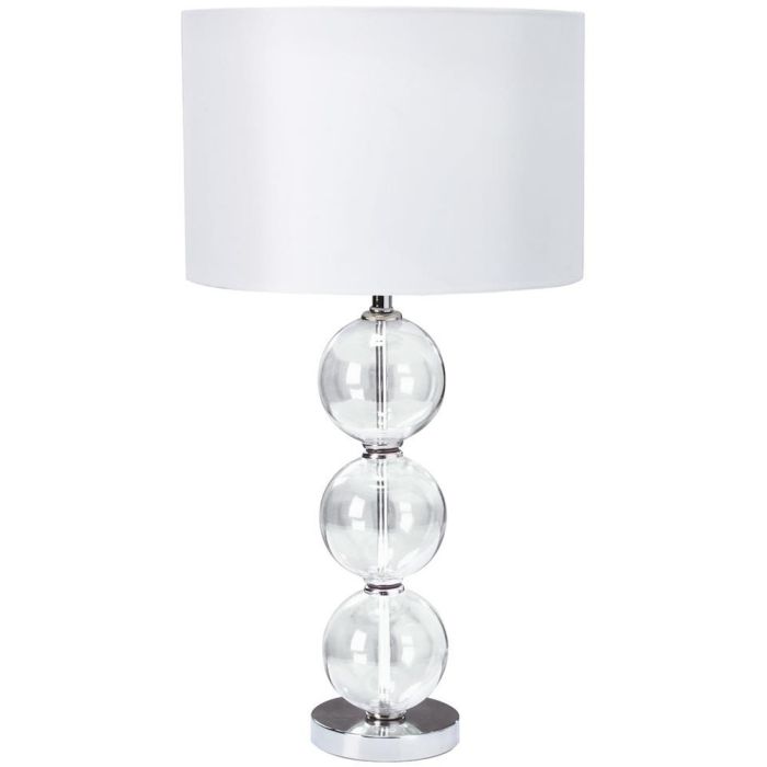 Searchlight Bliss EU6194CC-1 glazen tafellamp met witte kap