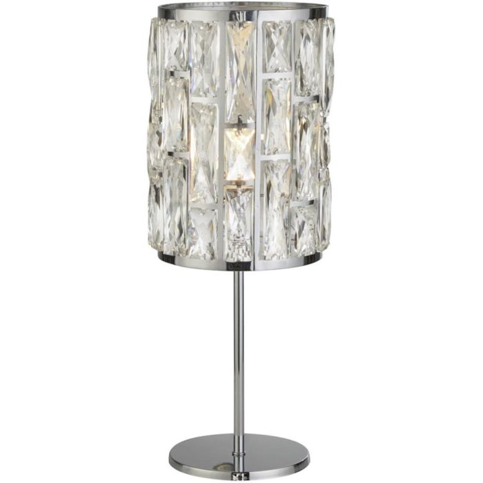 Seachlight Bijou EU6584CC chromen tafellamp met kristalglas