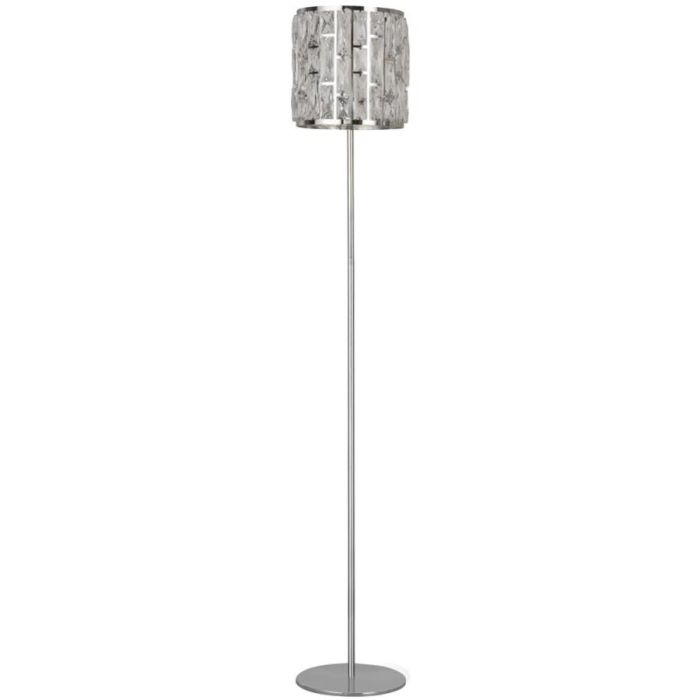 Searchlight Bijou EU6589CC chromen vloerlamp met kristalglas