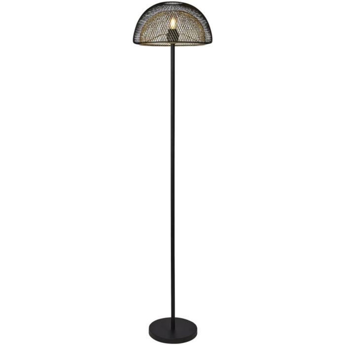 Searchlight Honeycomb EU6849BGO zwart met goudkleurige vloerlamp