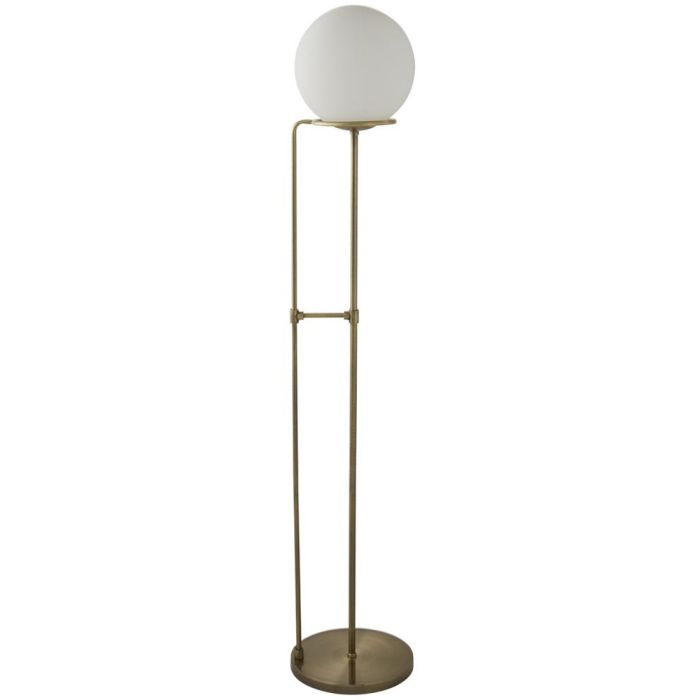Searchlight Sphere EU8093AB antiek bronzen vloerlamp met opaal glas