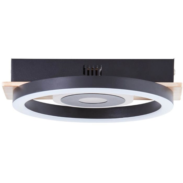 Brilliant Maureen G99926A76 zwart met houten plafondlamp