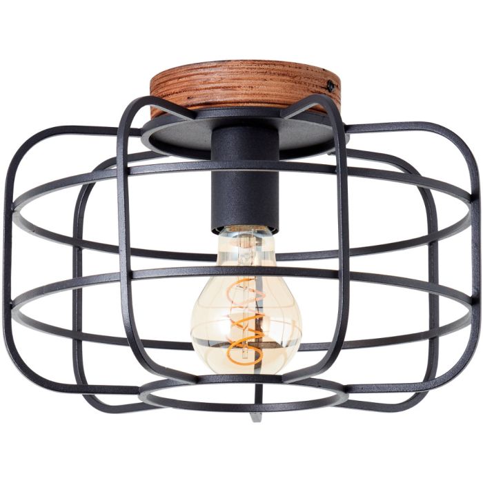 Brilliant Gwen 99706/66 zwart stalen plafondlamp