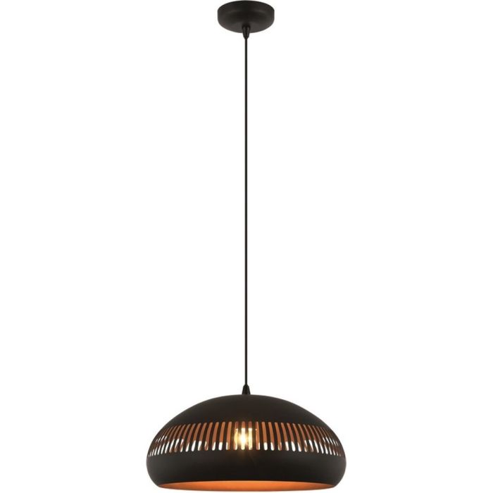 Freelight Duomo H1740Z zwart met goudkleurige hanglamp