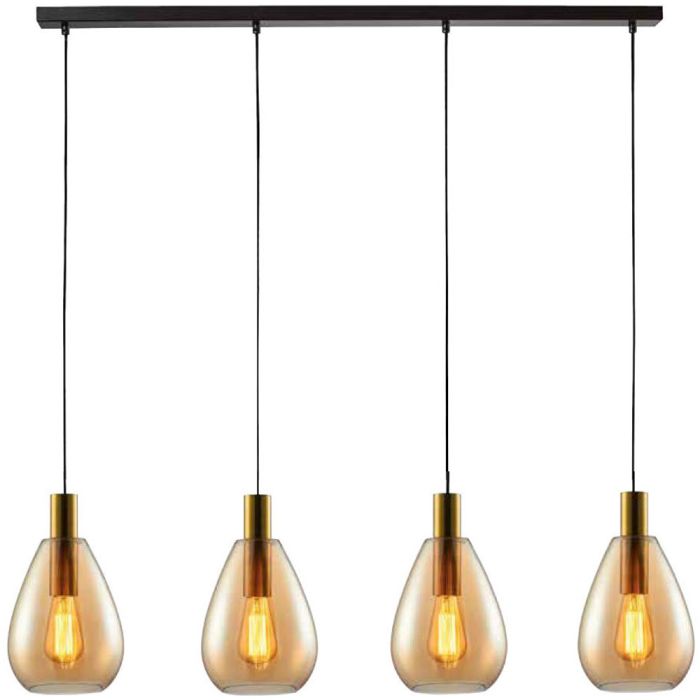 Freelight Dorato H2004A amber glazen hanglamp