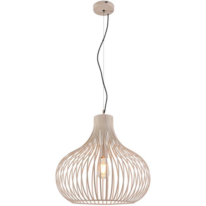 Freelight Aglio H7843C creme kleurige hanglamp van dunne reepjes metaal