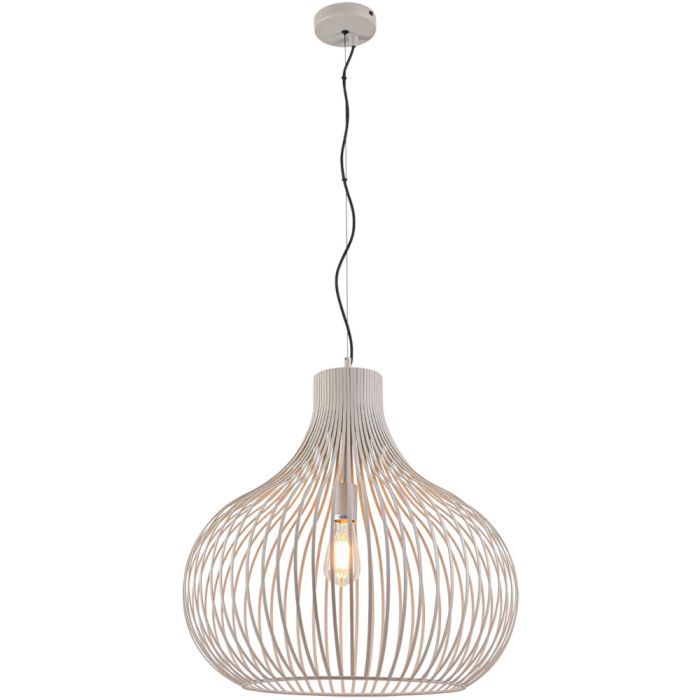 Freelight Aglio H7844C creme kleurige hanglamp van dunne reepjes metaal