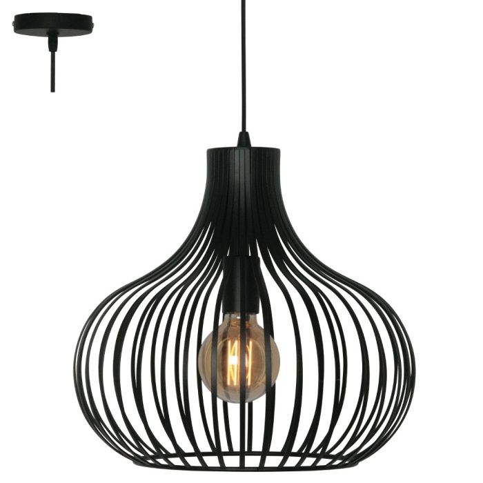 Freelight Aglio H7842Z zwarte hanglamp van dunne metaal draden