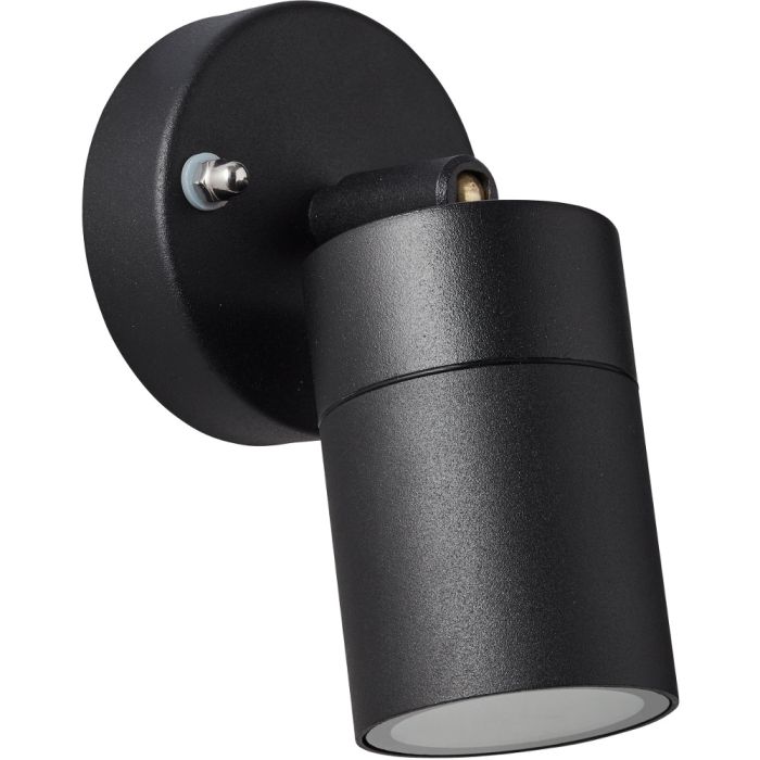 Brilliant Jandy 90965A06 mat zwart kantelbaar buiten spotje