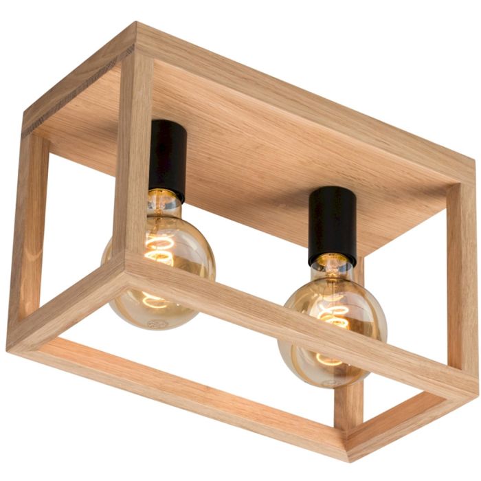 Spotlight Kago 9154274 eikenhouten plafondlamp