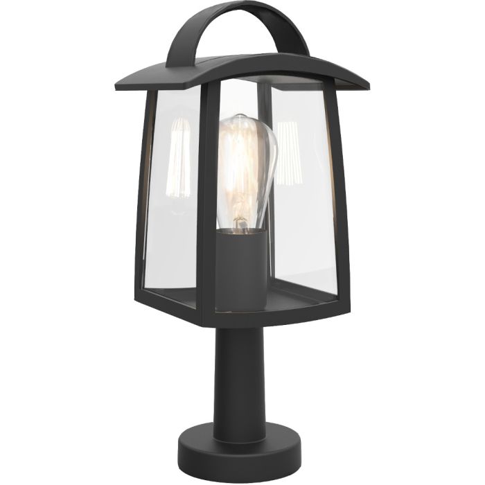 Lutec Kelsey 7273604012 mat zwarte sokkellamp