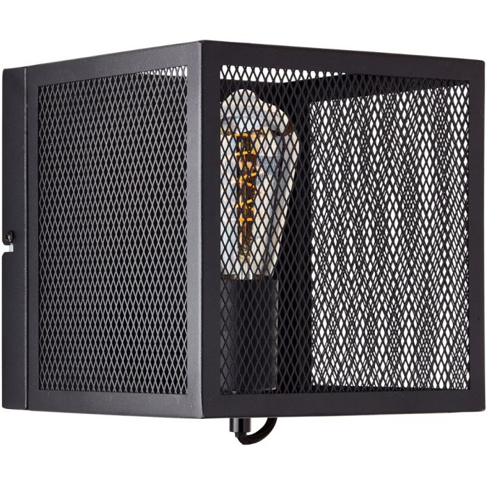Brilliant Maze 99731/86 fijnmazig zwarte wandlamp