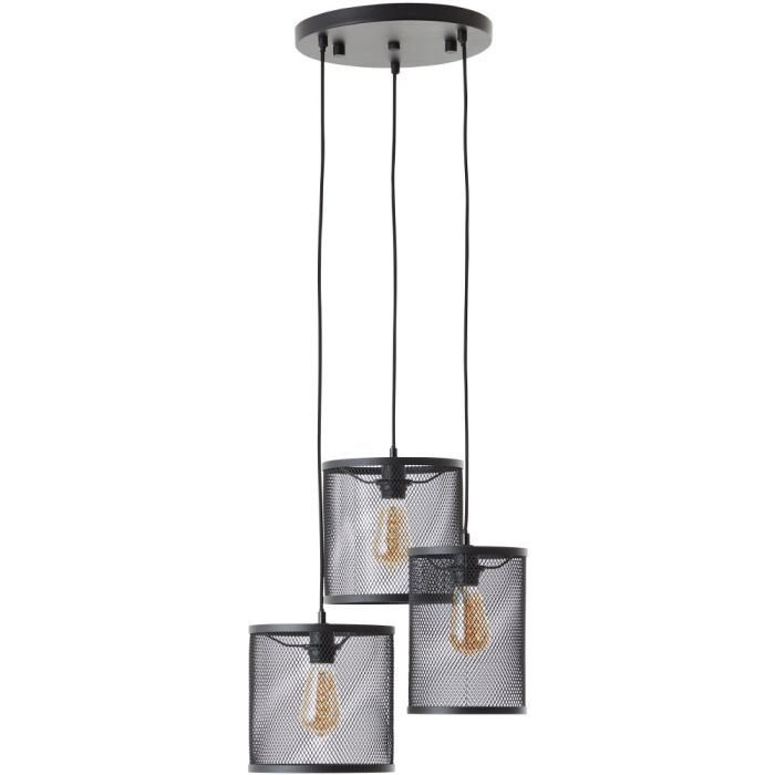Brilliant Maze 99805/86 fijnmazig zwarte hanglamp