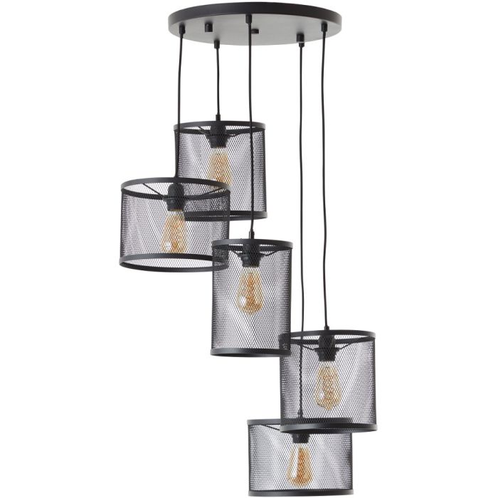 Brilliant Maze 99806/86 fijnmazig zwarte hanglamp