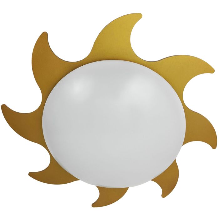 Niermann Zon 6511 goudkleurige plafondlamp met zonnestralen