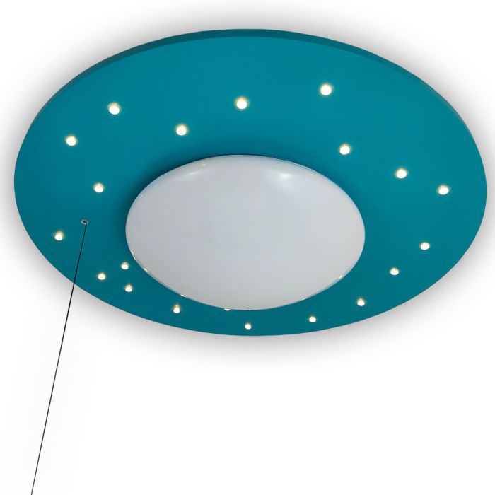 Niermann Sterrenlicht 7006 petrol kleurige plafondlamp met 20 LEDs