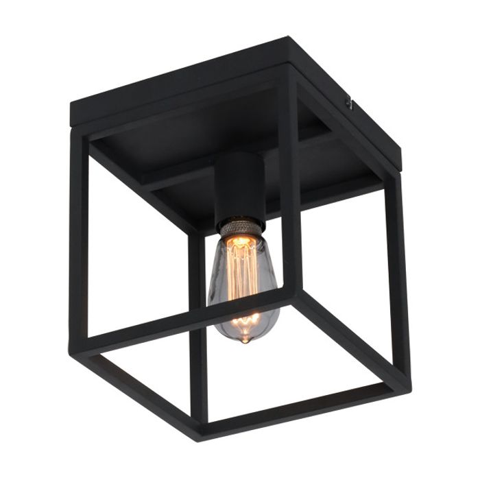 Plafondlamp Novanta zwart 22cm
