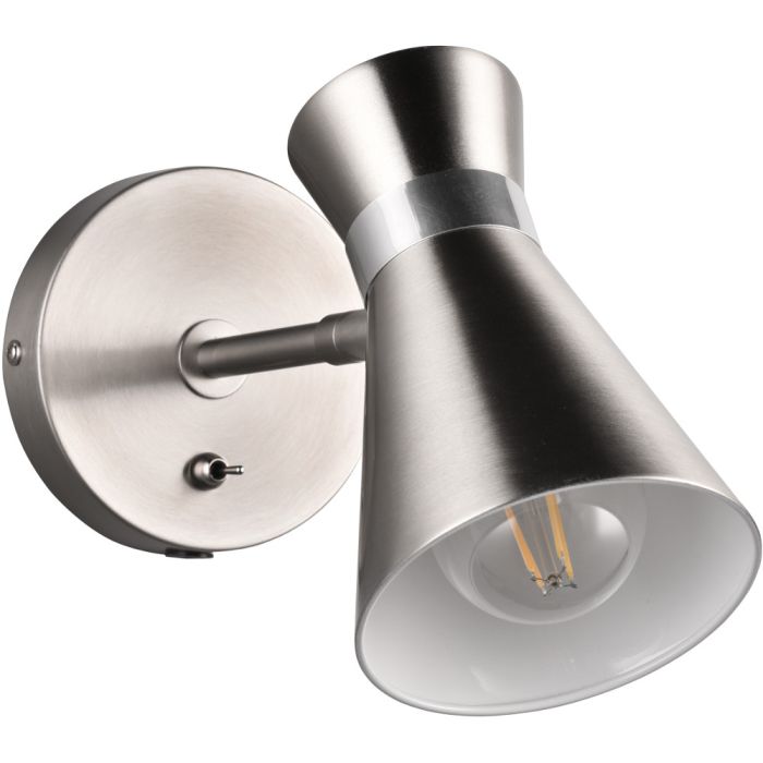 Trio Enzo R20781707 mat staal kleurige wandspot