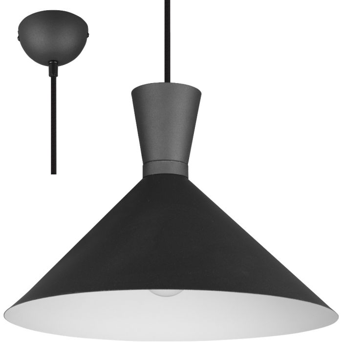 Trio Enzo R30781932 mat zwarte hanglamp