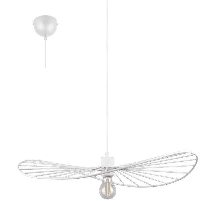 Trio Chapeau R31451031 witte hanglamp van staaldraad