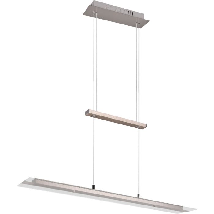 Trio Milos R32004107 stalen hanglamp met trekpendel