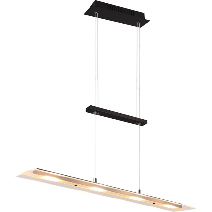 Trio Milos R32004132 zwarte hanglamp met trekpendel