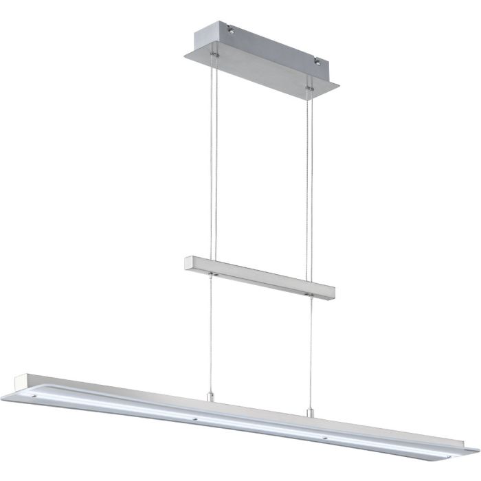 Trio Smash R32421107 staal kleurige in hoogte verstelbare hanglamp