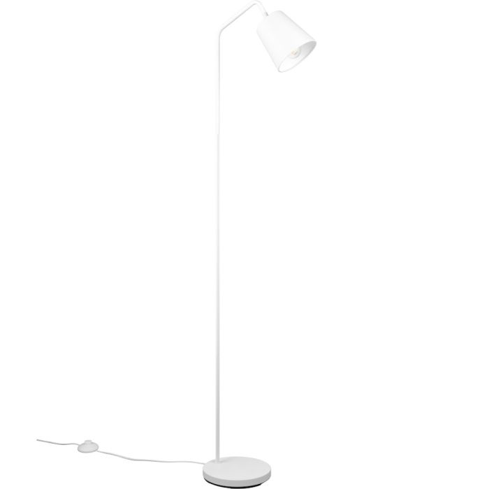 Reality Buddy R41721031 witte vloerlamp met kapje van textiel