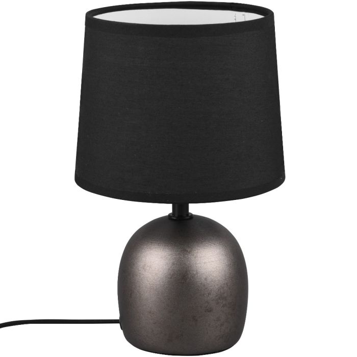 Trio Malu R50802667 antiek staal met zwart tafellampje