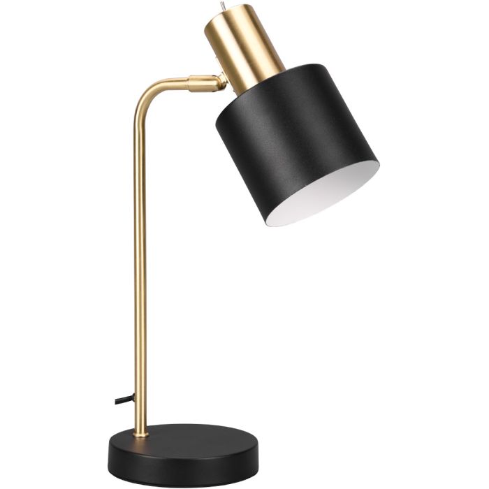 Trio Adam R51041080 zwart tafellampje met messing