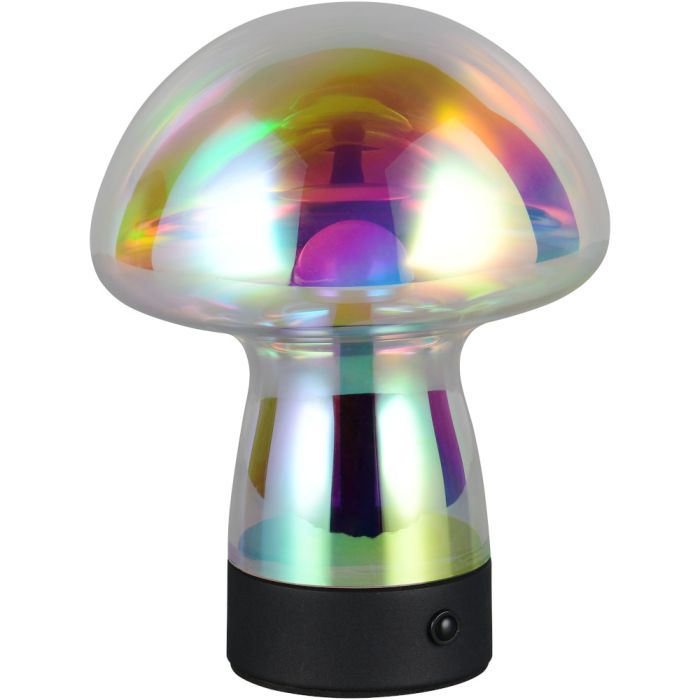 Reality Dooley R54981153 iriserend glazen oplaadbare tafellamp