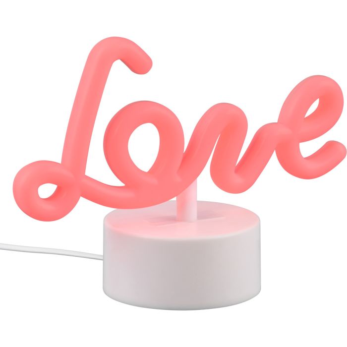 Reality Amor R55931101 tafellamp met lichtgevende tekst love