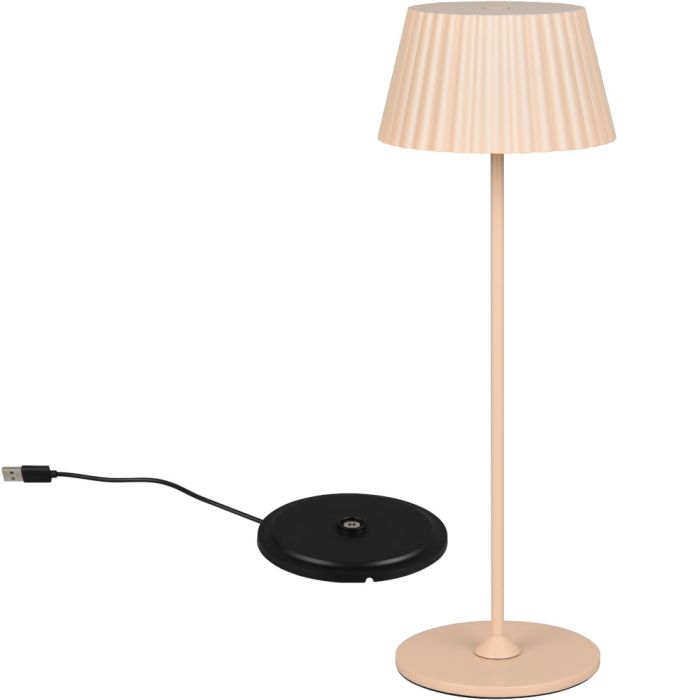 Reality Suarez R57706166 zandkleurige oplaadbare tafellamp